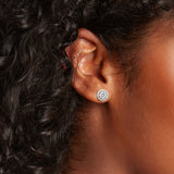 Kate Studs in Clear & Silver Plating