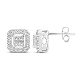 Pre-Owned Kay 1ct tw Diamond Earrings in 10k White Gold