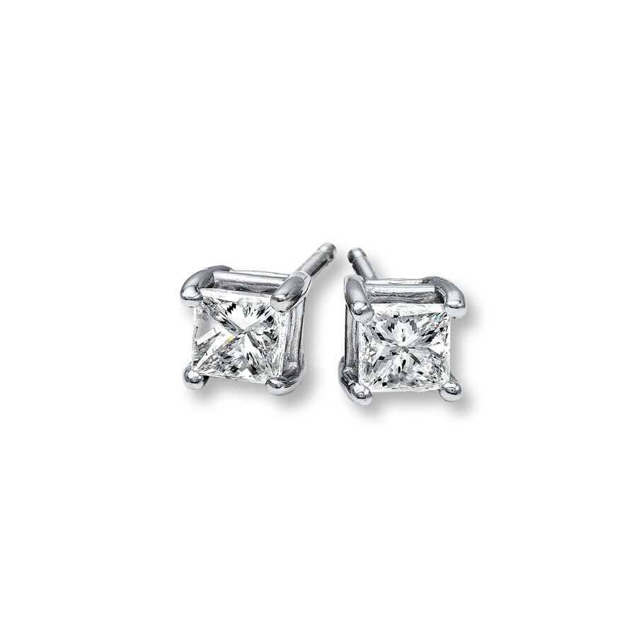 Pre-Owned Jared 1/2ct tw Princess-cut Diamond Earrings in 14K