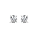 Pre-Owned Kay 1/5ct tw Diamond Radiant Reflections Earrings in 10k White Gold