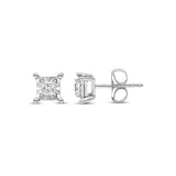 Pre-Owned Kay 1/4ct tw Diamond Radiant Reflections Earrings in Sterling Silver