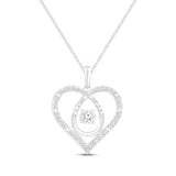 Pre-Owned Kay 1/4ct tw Diamond Unstoppable Love Necklace in Sterling Silver
