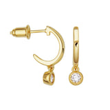 Grace 18k Gold Vermeil 0.2ct tw Lab-Grown Diamond Drop Earrings
