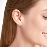 Maris 18k Gold Vermeil 0.143ct tw Lab-Grown Diamond and Cultured Pearl Earring
