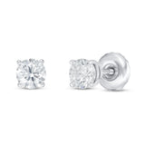 Pre-Owned Jared 1/2ct tw Round Lab-Grown Diamond Solitaire Earrings in 14K White Gold