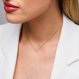 Lab Grown 0.16ct tw Diamond Pendant Necklace in 18k Gold Vermeil