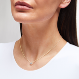 18k Gold Plated CZ Cross Pendant Necklace