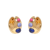 Didi Hoops with Semi-Precious Stones