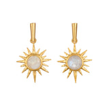 Moonstone North Star Linear Earrings