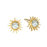 Light Seeker Blue Topaz Starburst Earrings