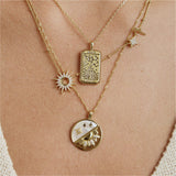 Sunlit Crescent Pendant Necklace