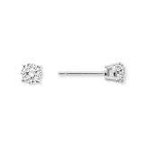 Pre-Owned Kay 1/2ct tw Round Diamond Solitaire Earrings in 14k White Gold