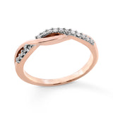 Pre-Owned Kay 1/10ct tw Diamond Stacking Ring in 10k Rose Gold