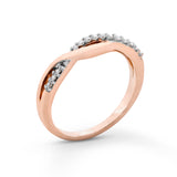 Pre-Owned Kay 1/10ct tw Diamond Stacking Ring in 10k Rose Gold