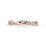 Pre-Owned Kay 1/10ct tw Diamond Stacking Ring in 10k Rose Gold