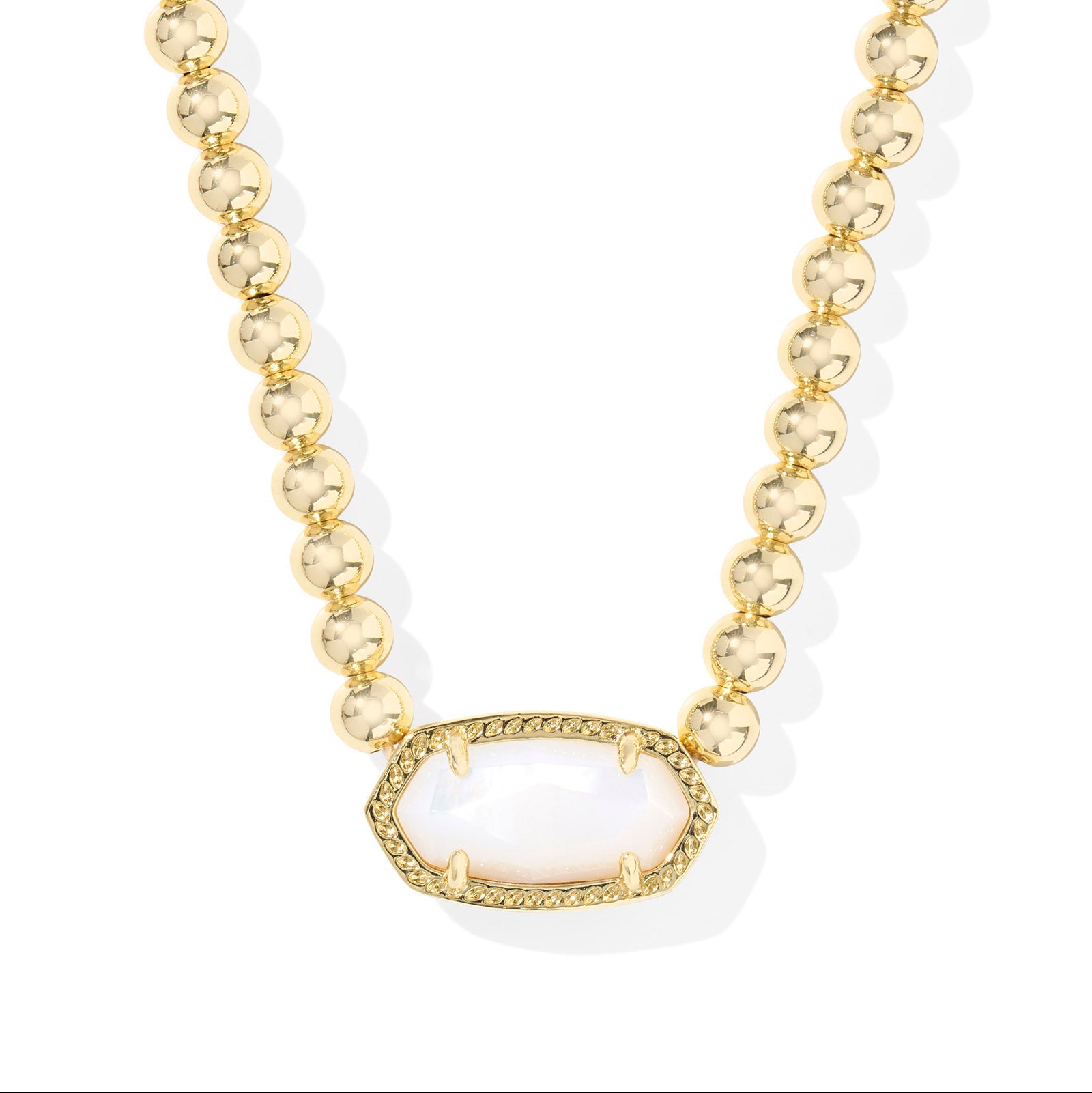 Elisa Beaded Necklace in Mother Of Pearl – Rocksbox