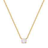 Lab Grown 0.25ct tw Diamond Pendant Necklace in 18k Gold Vermeil