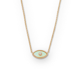 Valencia Opalite Evil Eye Pendant Necklace