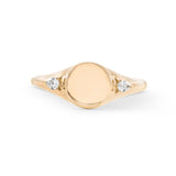 Grace 18k Gold Vermeil 0.1ct tw Lab-Grown Diamond Signet Ring