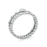 Stacked 0.25 ct tw Lab-Grown Diamond Ring in Sterling Silver