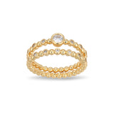 Vermeil Lab Grown 1/4ct tw Diamond Stacked Ring