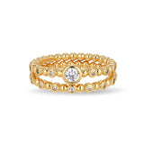 Vermeil Lab Grown 1/4ct tw Diamond Stacked Ring