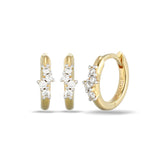 Vermeil Lab Grown 1/10ct tw Diamond Huggie Pack