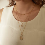 Sunseeker Baguette Pendant Necklace in Gold