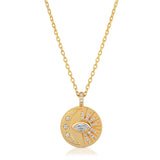 Venus Moon Pendant Necklace in Clear