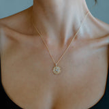 Venus Moon Pendant Necklace in Clear