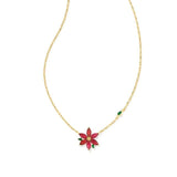 Poinsettia Short Pendant Necklace