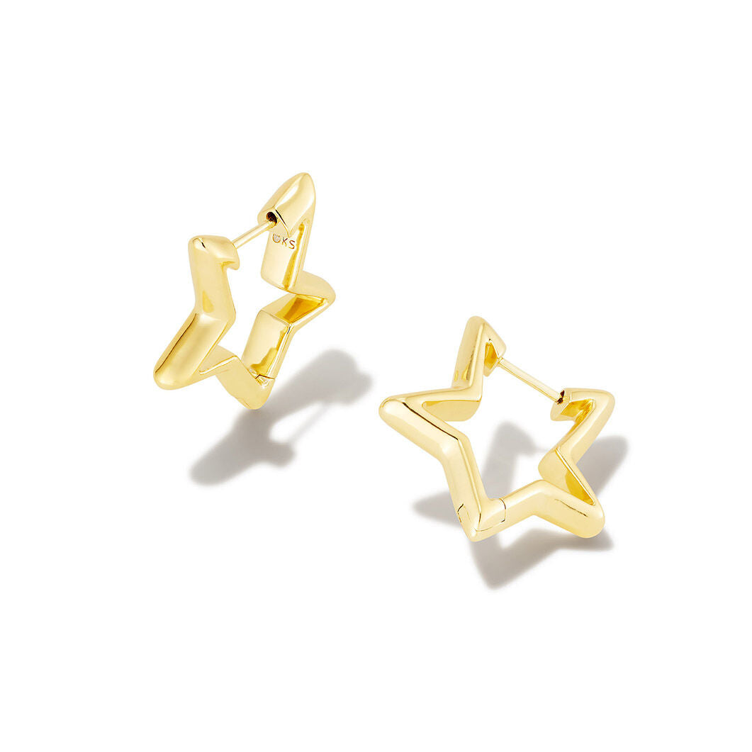 Star Huggie Earrings in Gold – Rocksbox