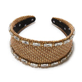 Brigitte Raffia Crystal Trim Headband