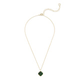 Boston Pendant Necklace in Green Jasper