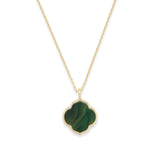 Boston Pendant Necklace in Green Jasper