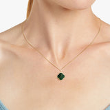 Boston Pendant Necklace in Green Jasper