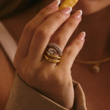 The Marais Wave Ring Set
