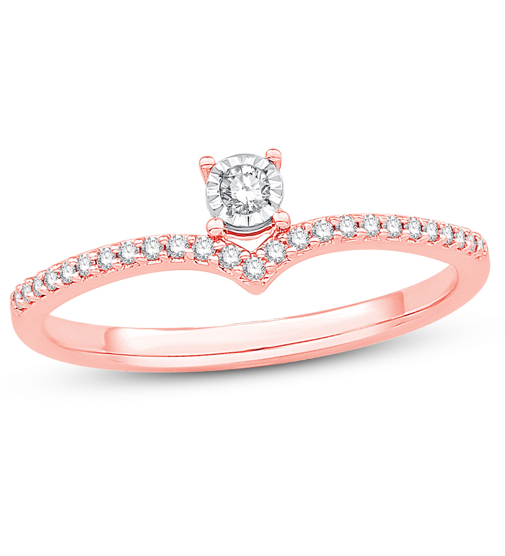 Pre-Owned Kay 1/8ct tw Round-cut Diamond Emmy London Ring in 10k