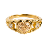 Rocksbox Exclusive Bold Heart Ring in Champagne