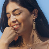 Cascade of Starlight Moonstone Fringe Drop Earrings