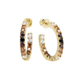 Heiress Ombre Hoops in Gold & Black