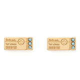 Out of Office First Class Ticket Studs
