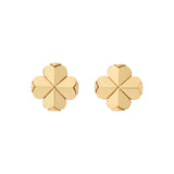 Spade Flower Studs in Gold