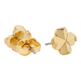 Spade Flower Studs in Gold