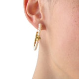 Spade Flower Hoops in Gold