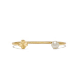 Spade Flower Cuff in Gold