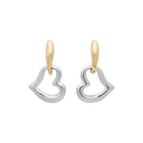 Amour Drop Earrings in Gold and Silver