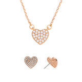 Yours Truly Pave Mini Pendant And Studs Boxed Gift Set