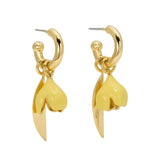 Golden Bloom Drop Earrings in Yellow
