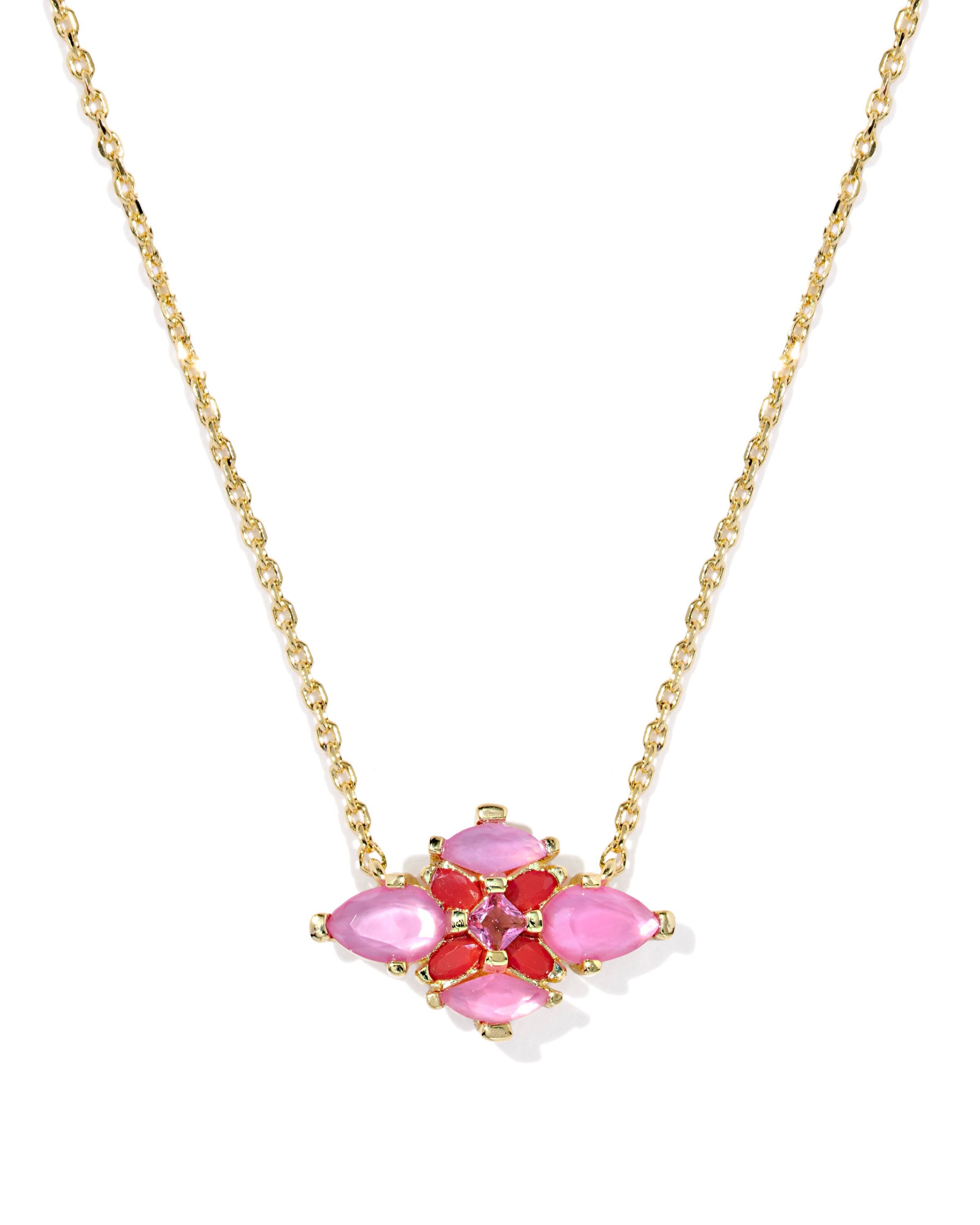 Abbie Crystal Short Pendant Necklace in Red Mix – Rocksbox